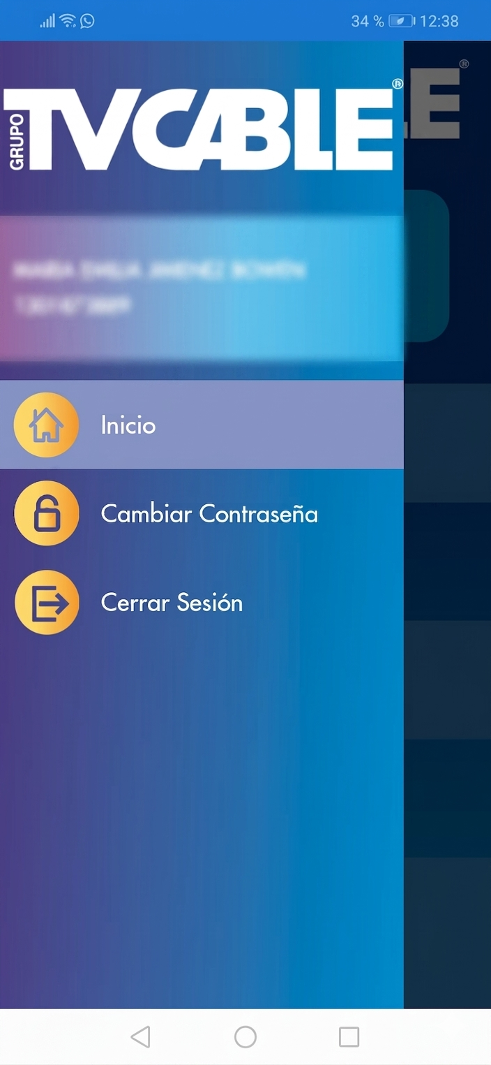 TVCable Mobile Agency Alternative Menu