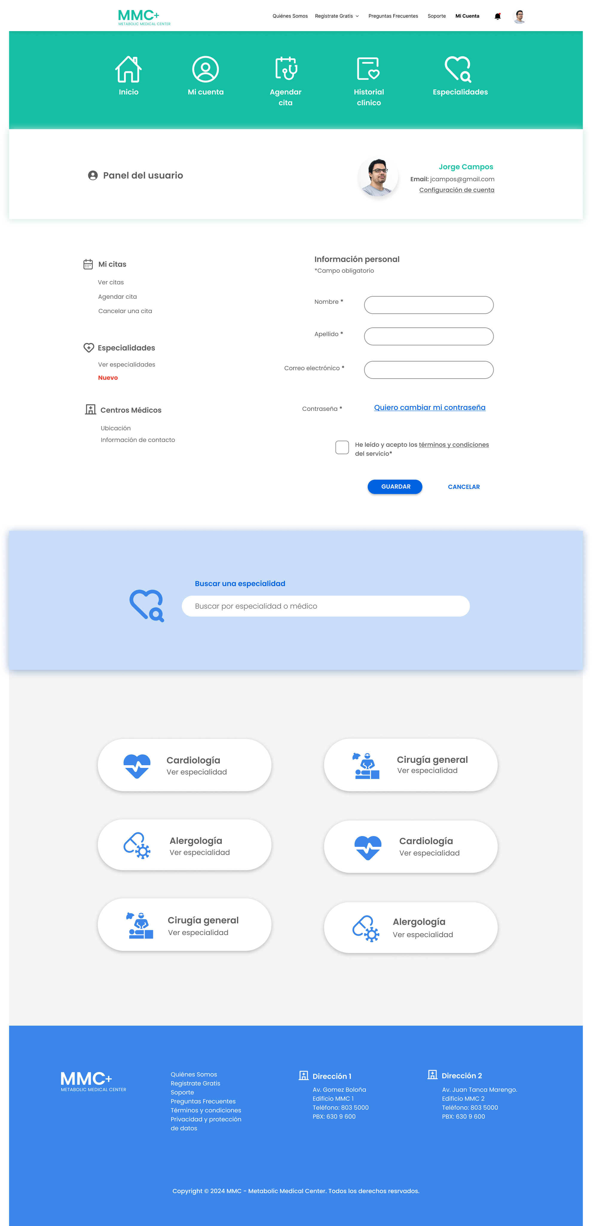 MMC User Dashboard