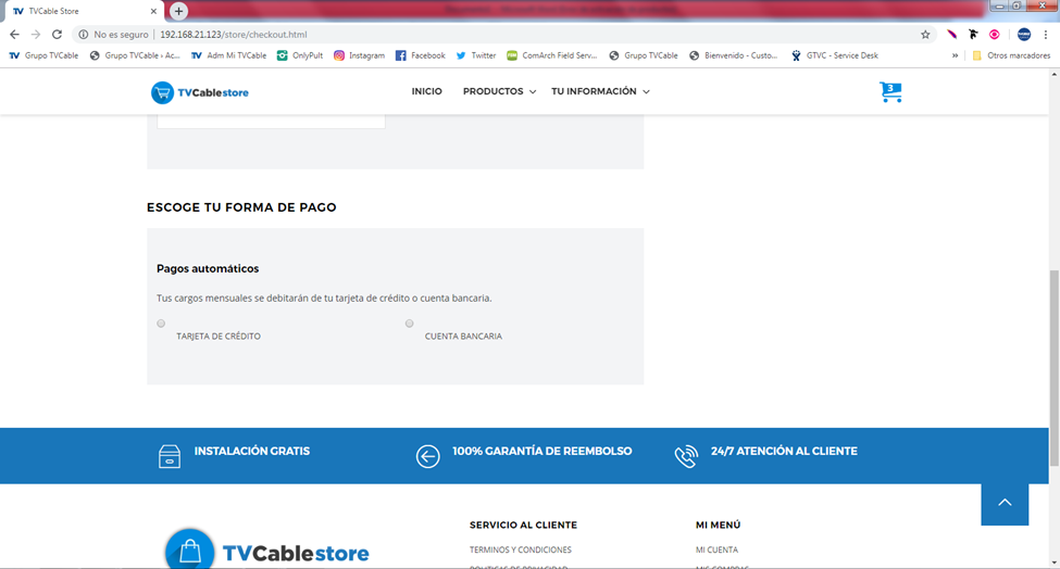 TVCable Store Homepage