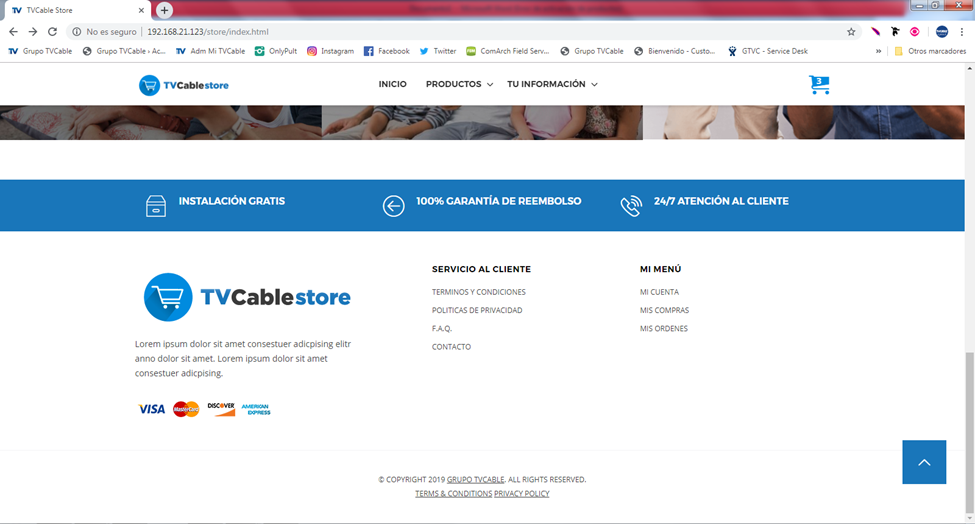TVCable Store Homepage