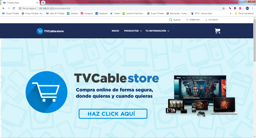 TVCable Store Homepage