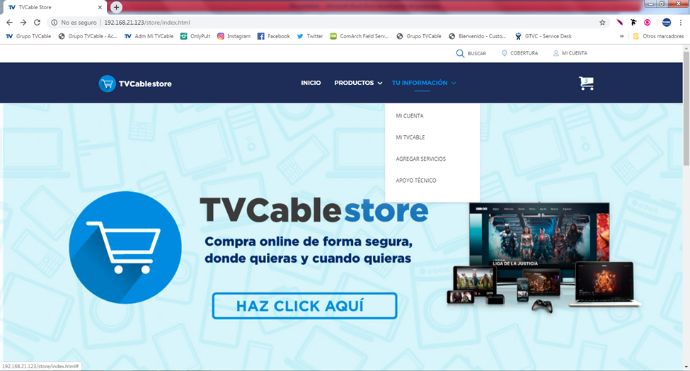 TVCable Store Homepage