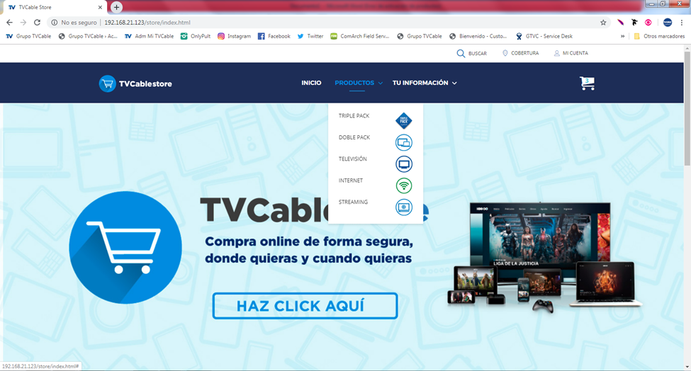 TVCable Store Homepage